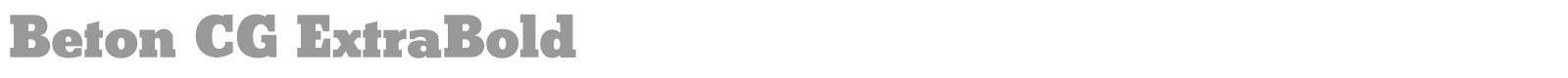 Beton CG ExtraBold font preview